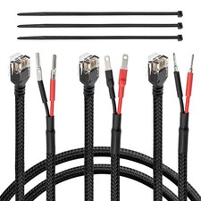 Radar Detector Hardwire Kit with Mirror Tap, RJ11 Power Cables, 3 Pack, Fuse