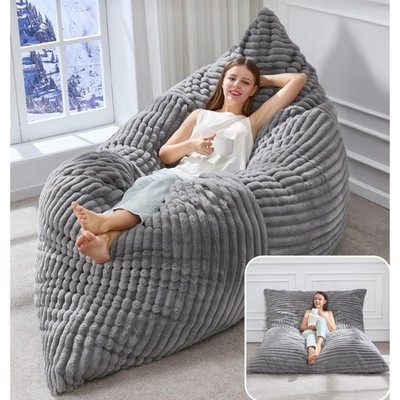 Memory Foam Sitzsack Stuhl | Hoch-Rebound Komfort | Abnehmbarer Bezug