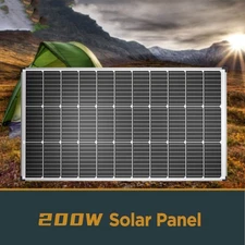 200W(Watt) Solar Panel12V Monocrystalline High Efficiency for RV Trailer Camper