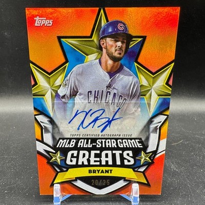 KRIS BRYANT AUTO ORANGE /25 2025 TOPPS MLB ASG ASGGA-KB ALL-STAR