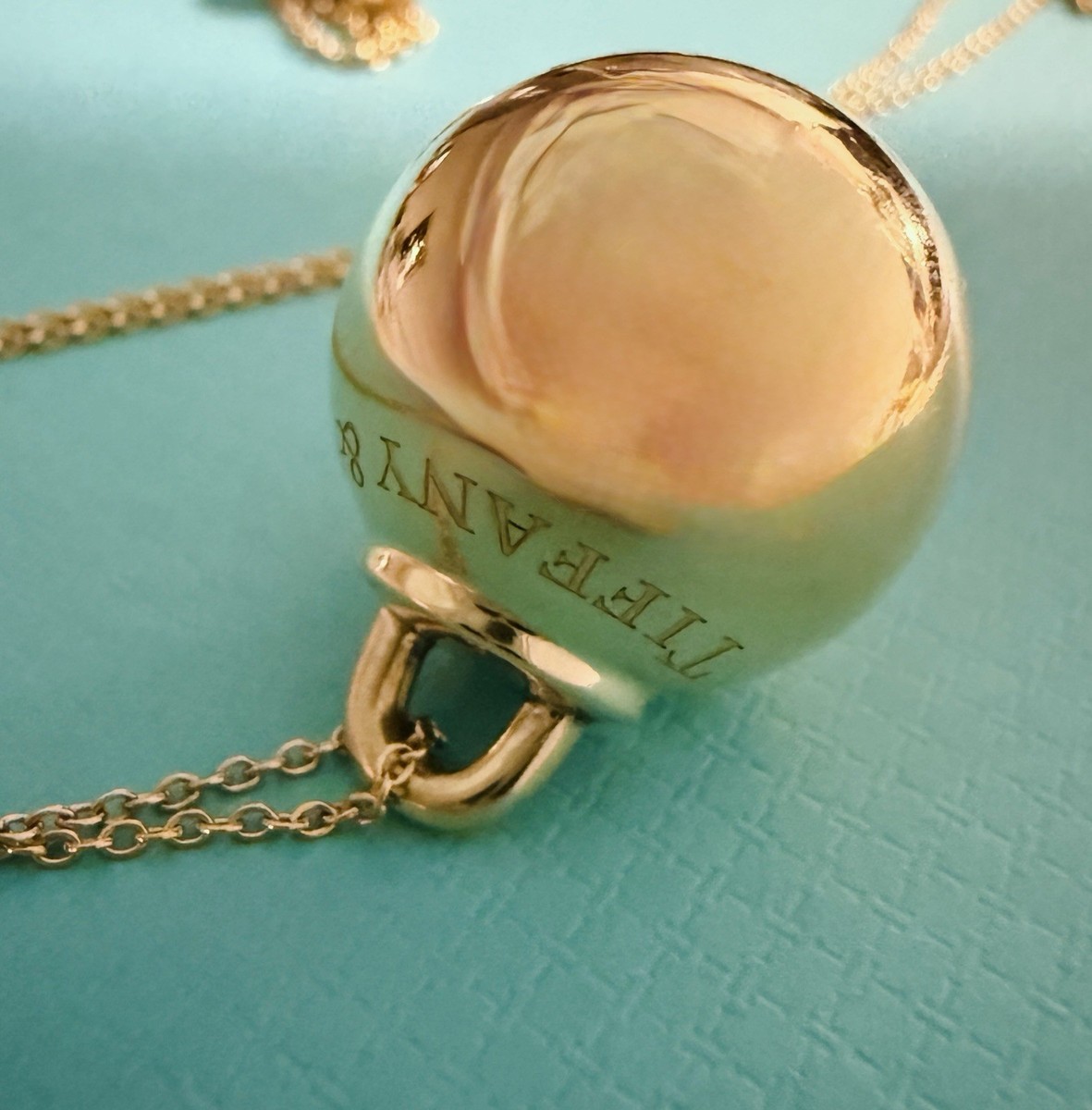 Tiffany Co 18k Solid Rose Gold HardWear 12.5mm Ball Pendant