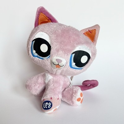 LPS Plush Kitty Cat 6'' HASBRO 2009 Littlest Pet Shop Pink Cat