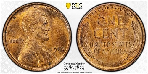 1910 Wheat Cent- PCGS MS64 RB, Beautiful Coin, Almost RD