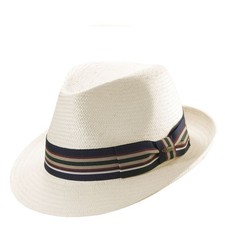 Scala Classico Men's Toyo Stripe Ribbon Fedora