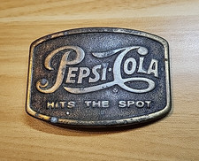 Brass Pepsi Belt Buckle Vintage Bronze Color Pepsi-Cola Hits The Spot