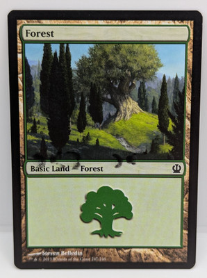 Forest Theros 247 Ink Error Misprint MTG