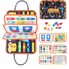 Busy Board Educational Toy for Toddlers 2-4 Year Old, Montessori Preschool Learn