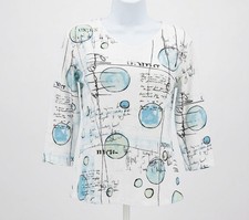 Jess & Jane Journey Printed Cotton Top White