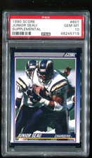 1990 Score #65T Junior Seau Supplemental PSA Gem Mint 10