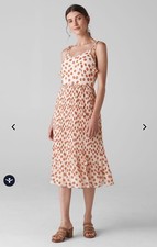 NWT Whistles Salome Lenno Poppy Print Midi Dress [Retails $379] Womens Size 4