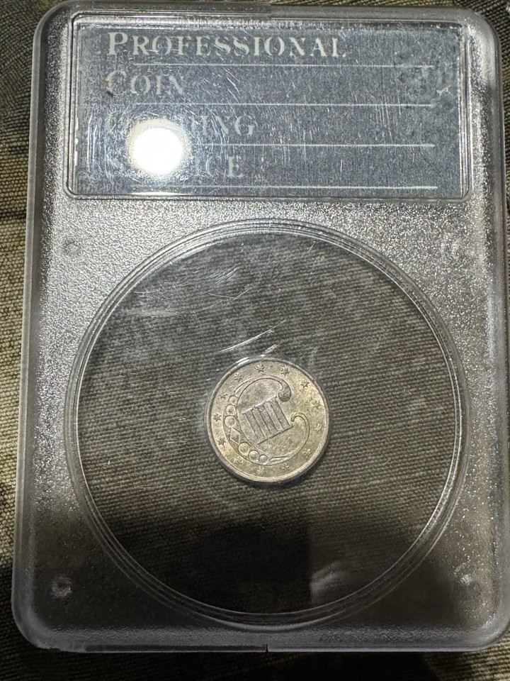 1851 3 cent silver PCGS Rattler AU-50 Nice Luster & Color | eBay