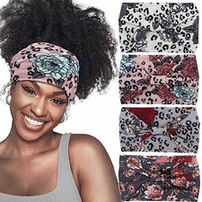 Boho Butterfly Headbands - Stretch Knotted Hairbands with Floral Floral A