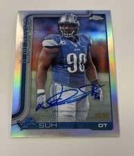 2025 Topps Chrome Ndamukong Suh Chrome Legends Refractor Auto Autograph /99 HOT