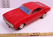 TAIYO CHEVY CAMARO CAR TIN BATTERY TOY JAPAN IN RED