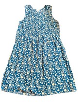 Women's Blue & White Sleeveless Floral Scoop Neck Maxi Dress Size 3X