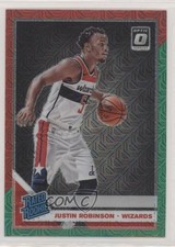 2019 Donruss Optic Rated Choice Red & Green Prizm Justin Robinson Rookie RC gb4