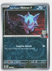 Team Rocket's Nidoran F 114/182 Reverse Holo Common SV10: Destined Rivals