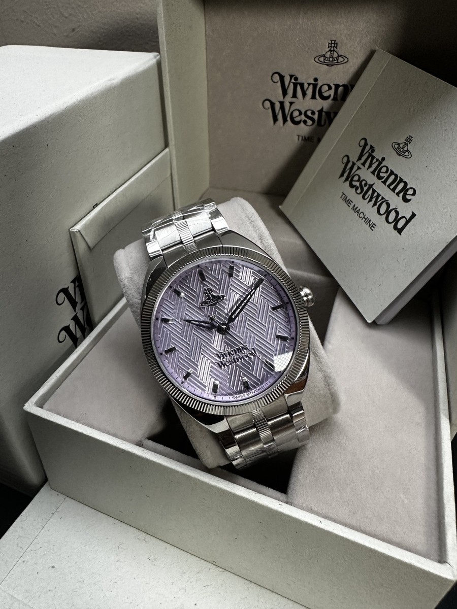 Vivienne Westwood The Mews Purple & Silver Dial Ladies 37mm Watch