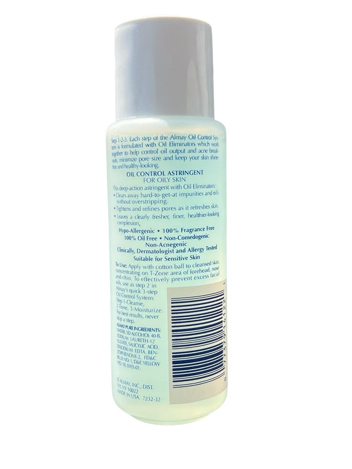 Tónico astringente vintage Almay control aceite paso 2 para piel grasa 7,25 oz X2 ¡difícil de encontrar! Foto 3 de 3