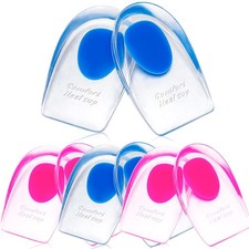Gel Heel Cups for Heel Pain Relief   Shock Absorbing Silicone Inserts for Pla...