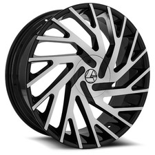 28x9.5 Azara Aza-505 Gloss Black Machined Wheels Blank 15mm Set Of 4 28x9.5 Azara Aza-505 Gloss Black Machined Wheels Blank 15mm Set Of 4