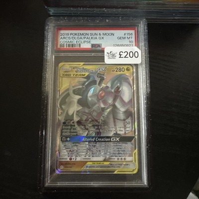 Pokémon TCG Arceus Dialga Palkia GX Tag Team 156/236 Cosmic Eclipse PSA 10