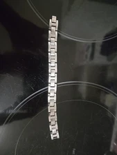 Mens Stainless Steel brushed and polished Bracelet. 15mm 8.5 Inches