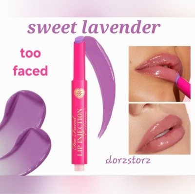 TOO FACED Lip Injection Extreme Plumping Clicks *SWEET LAVENDER* / .05 oz / NIB