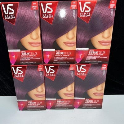 NEW--PACK OF 6--Vidal Sassoon 5VR VS Pro Series Home Hair Color LONDON LILAC