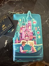 Loungefly Disney Tangled Rapunzel Princess Glow Dark Zip Around Wallet NWT