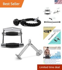 Cable Machine Attachment, Row Handles, Tricep Rope, Straight Bar, V Bar, LAT ...
