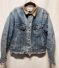 Vintage 70s Lee Storm Rider Jacket Thrashed Distressed Blanket Lined SZ 46 Long