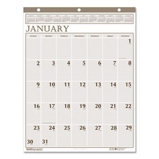 House Of Doolittle 380 40 6 Large Print Wall Calendar 20x26 Beige