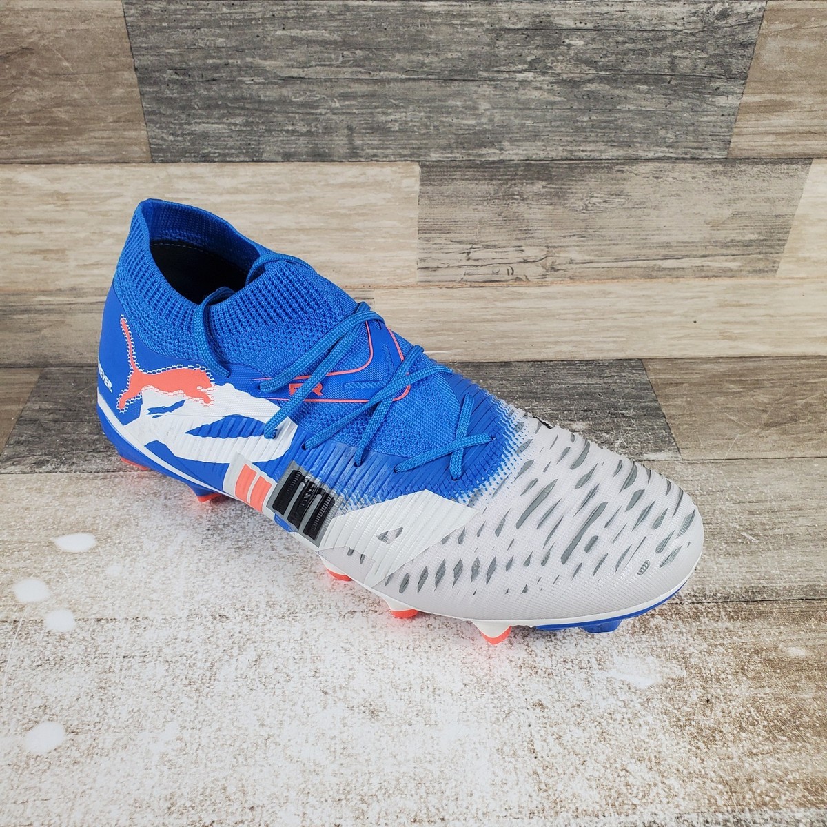 PUMA Future 8 Match FG/AG Mens Shoes Sz 9 Blue Gray Mesh Lace Up 