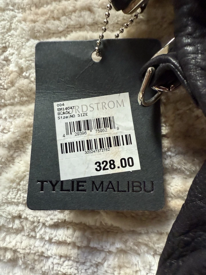 Bolso Mensajero Tylie Malibu Árbol de la Vida Bohemio Cuero Negro y Gris con Correa Foto 2 de 4