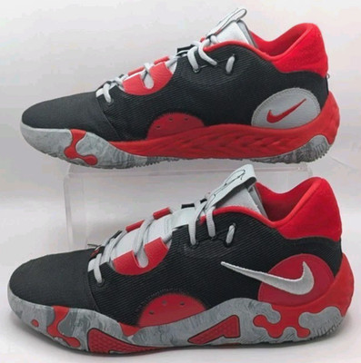 Nike PG 6 Bred Black/Red/Wolf Grey Men's Basketball Shoes Size 11 EXCELLENT