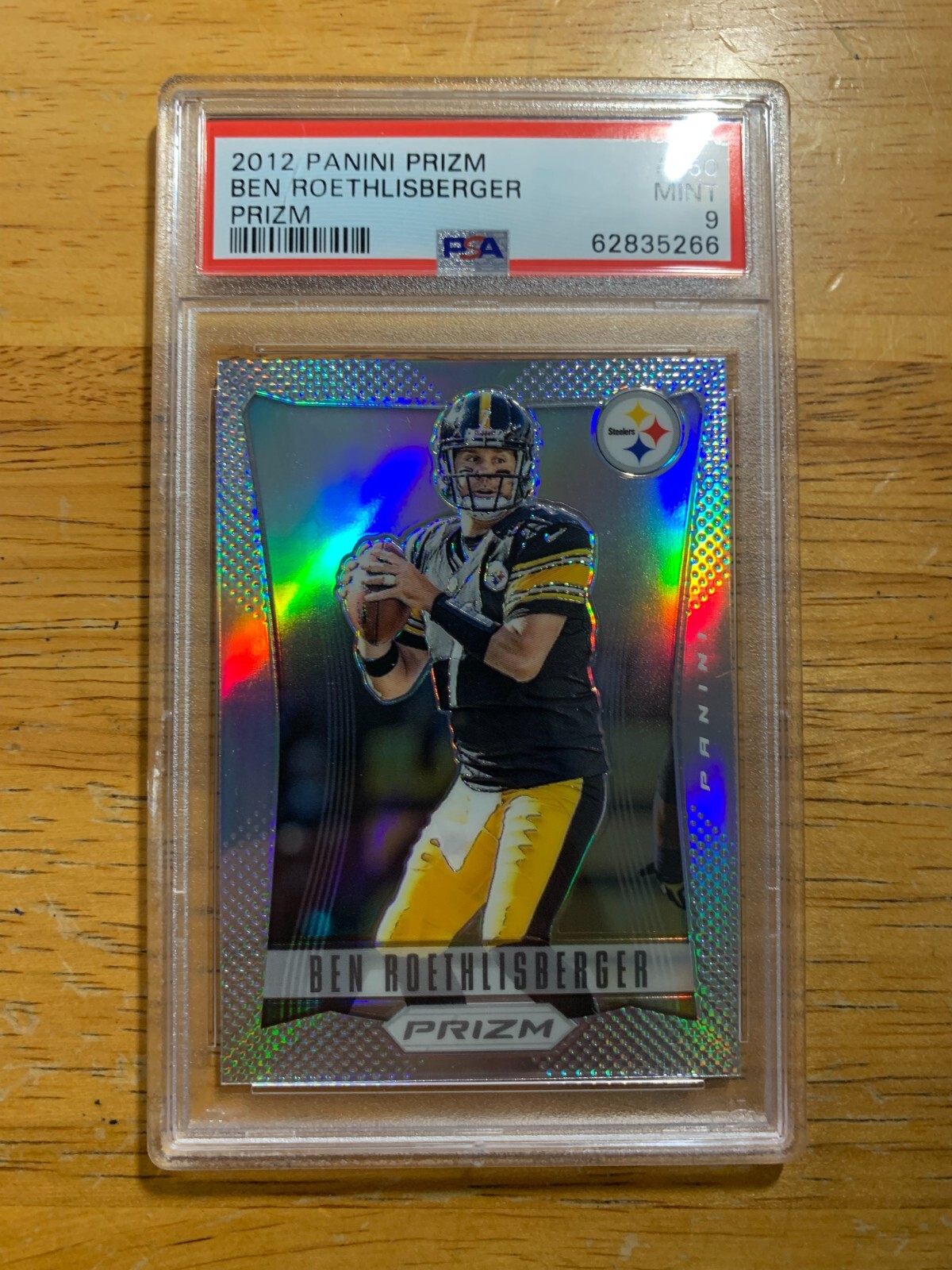 BEN ROETHLISBERGER 2012 PANINI PRIZM #150 SILVER PRIZM PSA 9 MINT