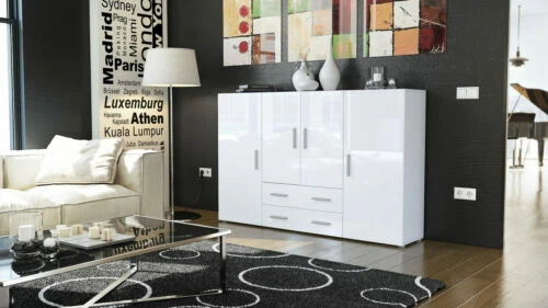 Weiße Highboard fürs Wohnzimmer