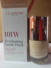 Clarins Everlasting Youth Fluid Foundation 101W 1oz / 30ml NIB