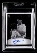 2022 Panini Chronicles #SBW-MM Matt Manning Studio Black B and W Signatures #/49