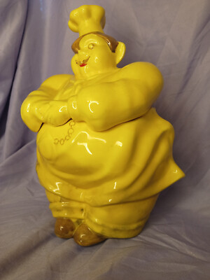 Red Wing Yellow Chef Pierre Cookie Jar Vintage Collectible Pottery