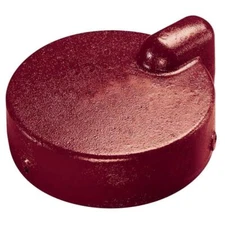 Water Source Well Cap Red 6 in. Open Well Casing Cover Cast-Iron Construction