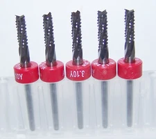 3.10mm (.1220")  CHIPBREAKER CARBIDE ROUTER BURRS, FT Kyocera Tycom (PACK OF 5)