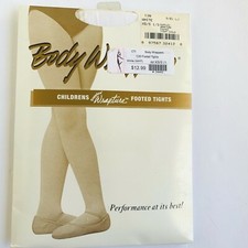 Body Wrappers WHITE Childrens Supplex Wrapture Footed Dance Tights - C30 NEW