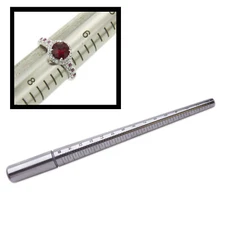 Hardened Steel Grooved Ring Stick Sizer Mandrel Measures Jewelry 1-15 US Sizes