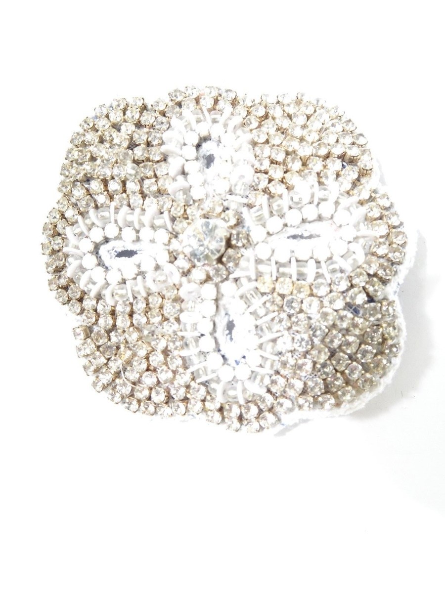 Deepa Gurnani White Floral Hair Clips DEEPA GURNANI Women main image 3
