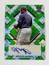 Royber Salinas 2022 Leaf Metal Green Crystal XRC Rookie Auto Autograph #2/4 A’s