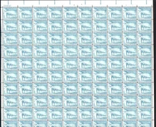 #1031A LIBERTY SERIES MINT SHEET.  F- VF NH. BCV $15