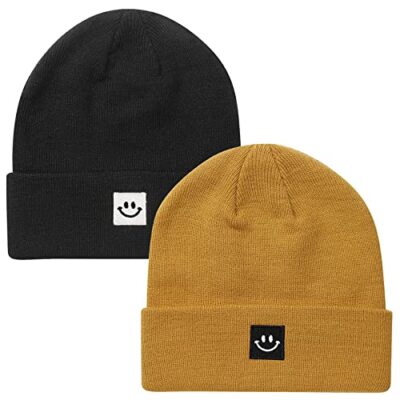 Knit Beanie Hat For Men/women 2pack Free 2-Pack Knit Beanie  display picture 1