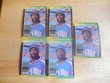 MOOKIE WILSON #152 - (LOT OF 5) - 1988 LEAF INC BASEBALL CARDS